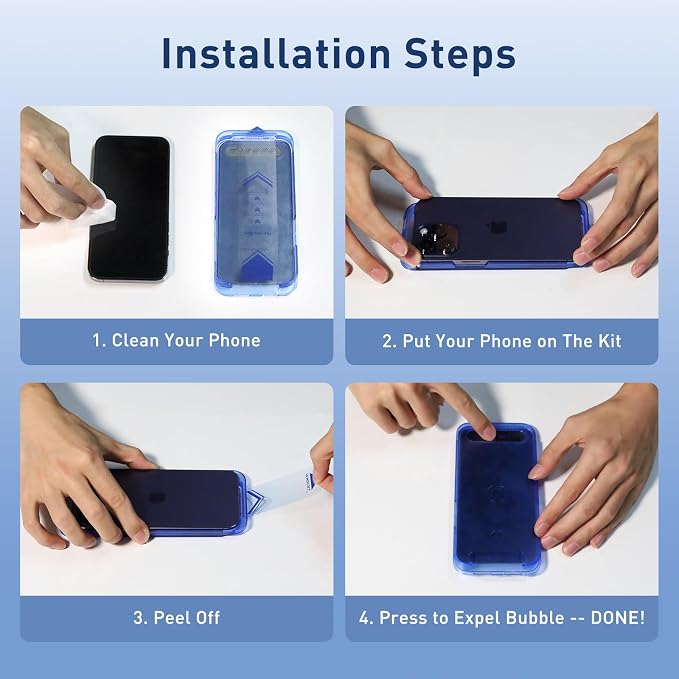 for iPhone 14 Pro Max Screen Protector Blue Light Full Coverage Dynamic Island