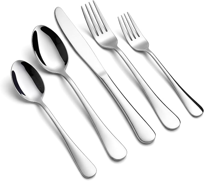 LIANYU 30 Piece Flatware Silverware Set