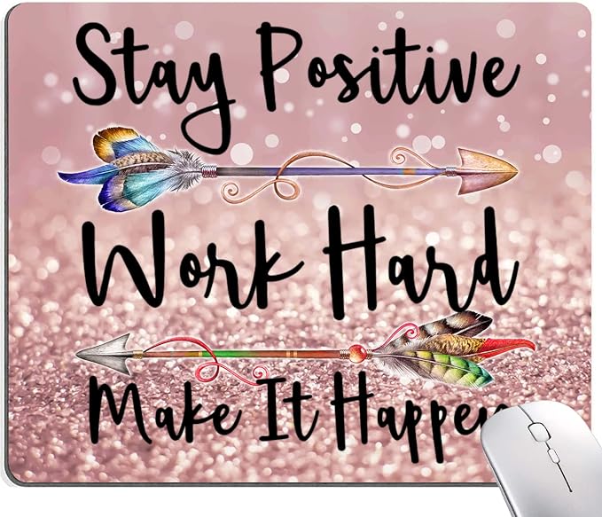 Inspirational Quotes Glitter Mouse Pad