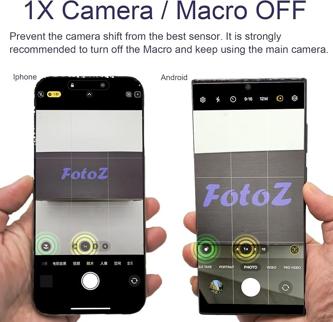 FotoZ 8X Monocular Telescope for iPhone & Android and Most Smartphone,