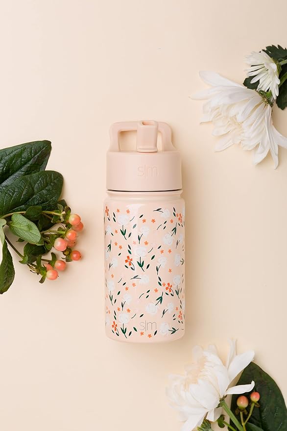 Simple Modern Kids Water Bottle & Toddler Cup | 14oz | Floral | Insulated
