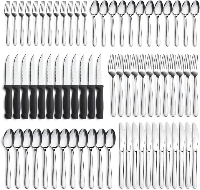 Pleafind 72-Pieces Silverware Set