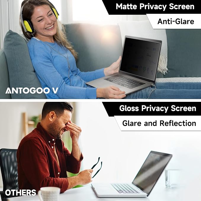 14 Inch 1920x1200 Aspect Ratio Laptop Privacy Screen Filter, Anti Blue Light