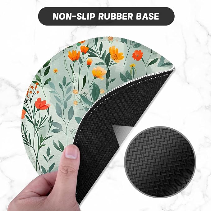 ITNRSIIET Round Mouse Pad with Stitched Edge Premium-Textured Waterproof