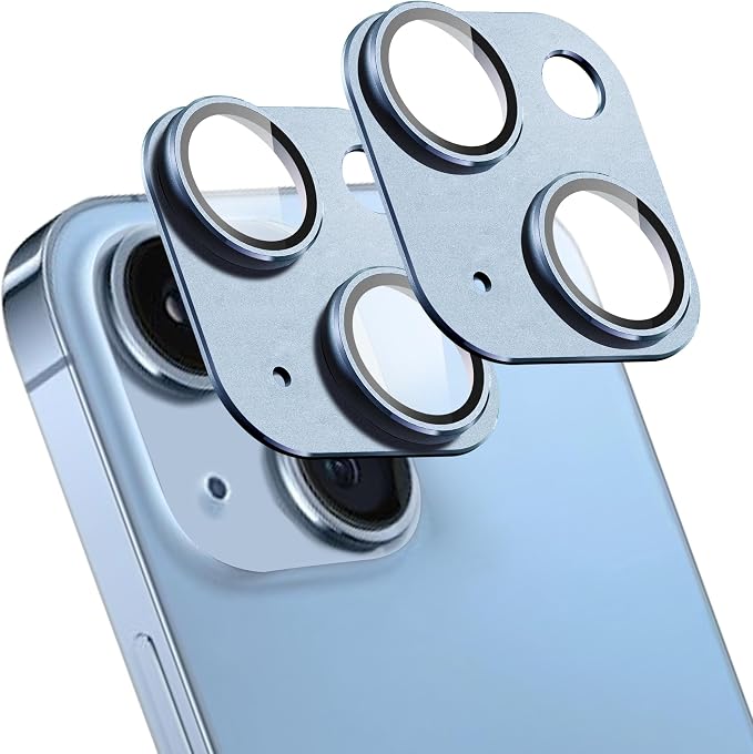 2 Pack Camera Lens Protector for iPhone 15 / iPhone 15 Plus, AR Tempered Glass