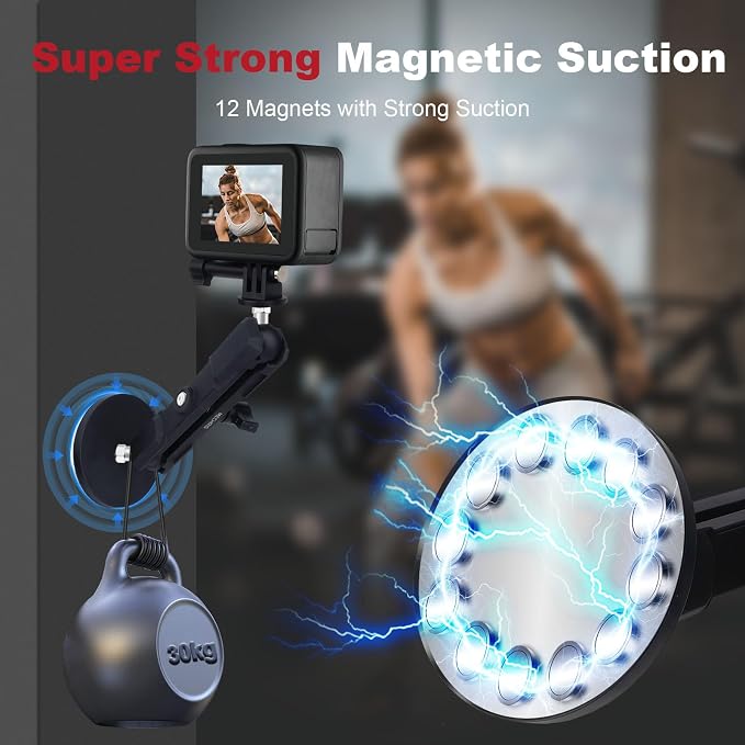 Magnetic Camera Mount for Action Camera, 12 Strong Magnet Base