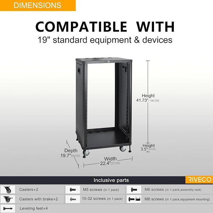 RIVECO POMU 22U Stereo & Server Rack