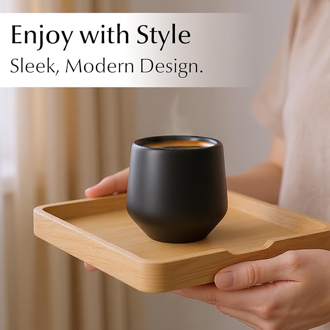 MIAMIO - Espresso Cups Set of 4 / Mug Set, Ceramic - Luxe | Ceramic espresso