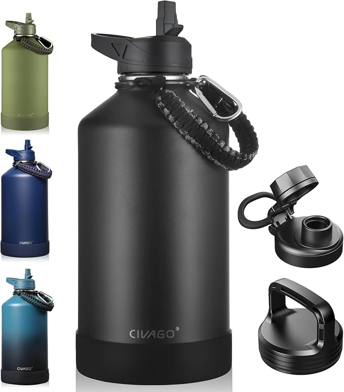 CIVAGO Gallon Insulated Stainless Steel Water Bottle