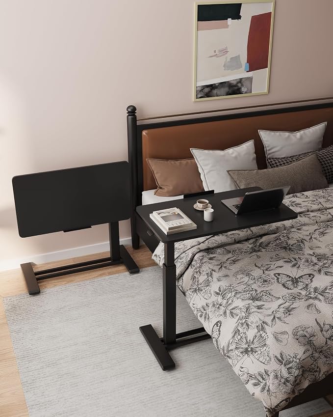 FLEXISPOT H7 PRO Mobile Standing Desk Adjustable Overbed Table Pneumatic