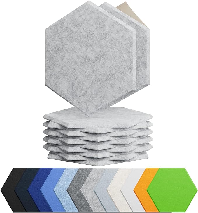 12 Pack Acoustic Panels Self Adhesive Sound Proof Foam, High Density Sound