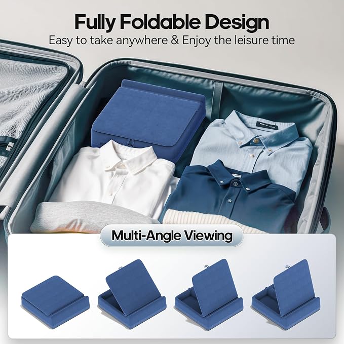 KDD Tablet Pillow Stand with Storage, Foldable iPad Holder