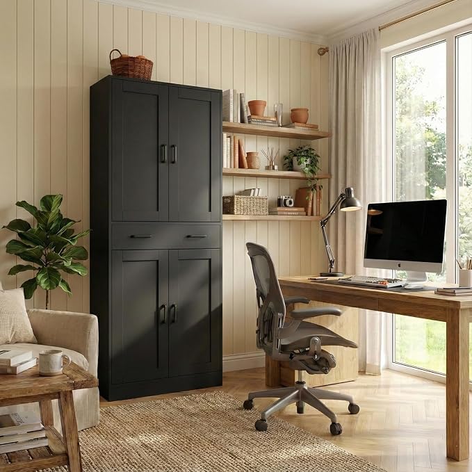 71" Tall Kitchen Pantry Cabinet, Freestanding Storage Cabinet