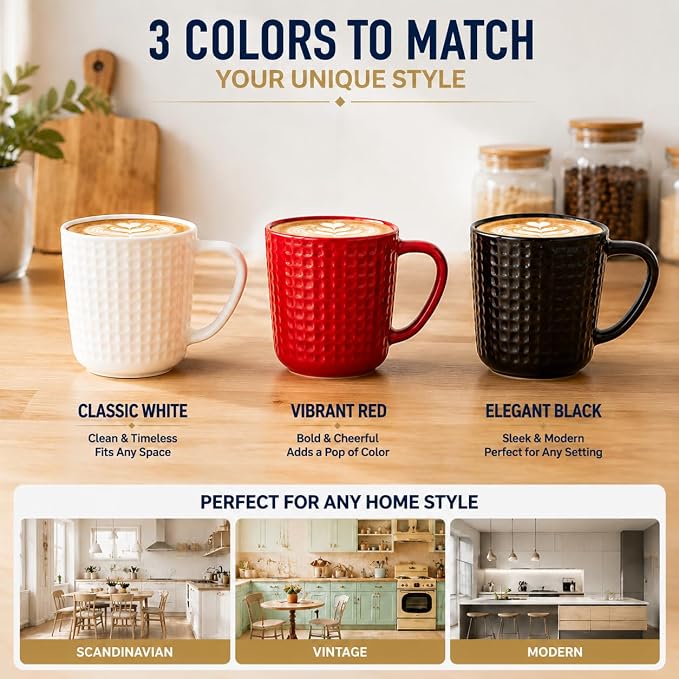 Large Coffee Mugs, 20 oz Ceramic Coffee Cups
