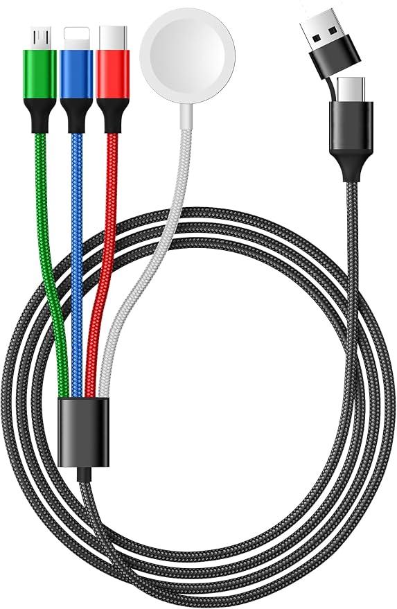 Temdan for Apple Watch Charger, 4 in 2 USB C Cable for iPhone 16 Charger/Type