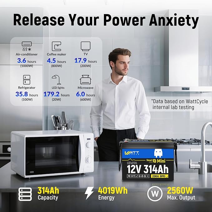 12V 314Ah Lithium LiFePO4 Battery Mini