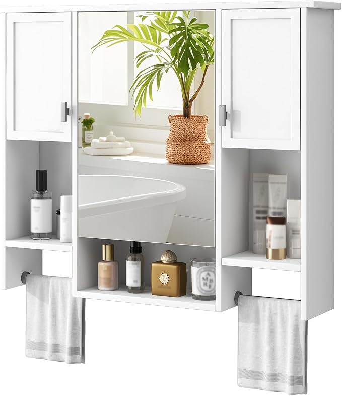 Bathroom Medicine Cabinet, Wall Mounted Bathroom Storage Cabinet