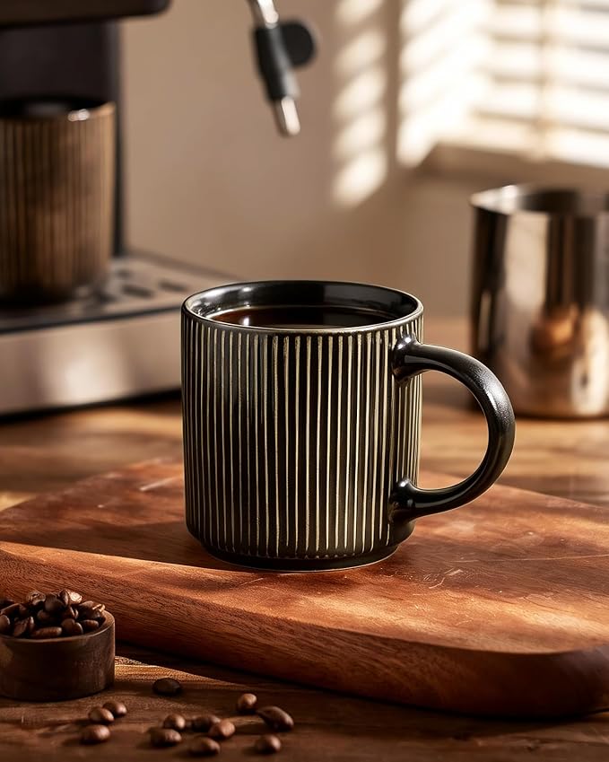 famiware Coffee Mug Set for 4, Star 12 oz Catering Mugs Cup Set