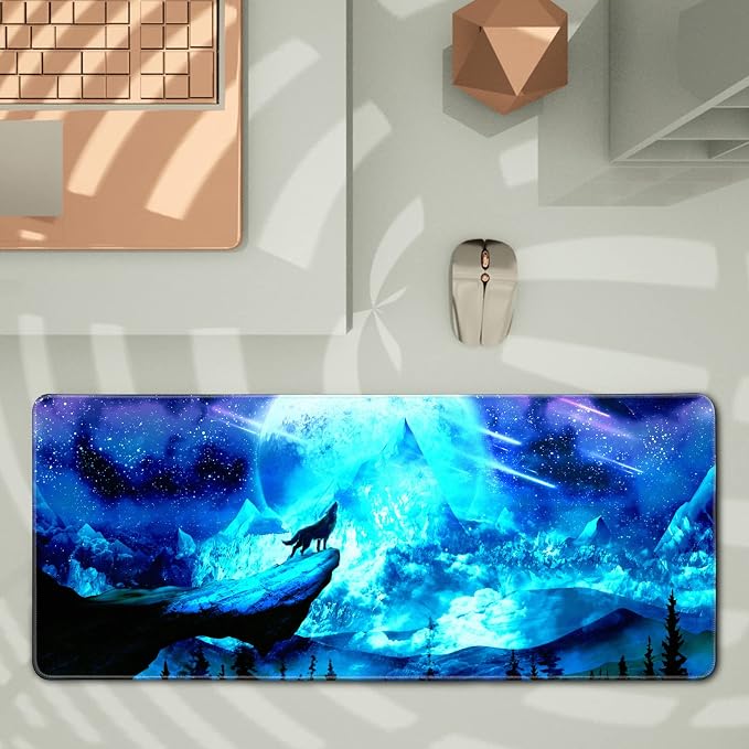 Gaming Mouse Pad Anime Mousepad Large Extended Wolves Gaming Mouse Mat