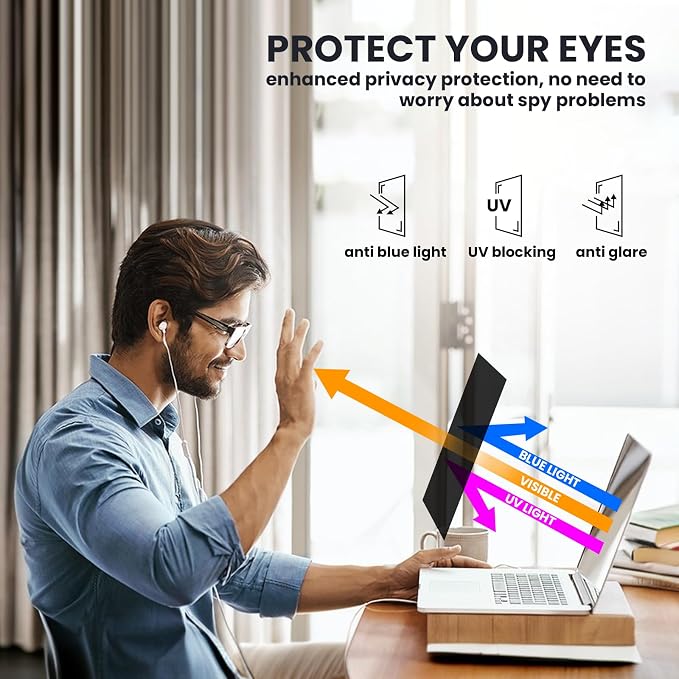 HD Laptop Privacy Screen 15.6 inch, Upgraded Laptop Privacy Screen