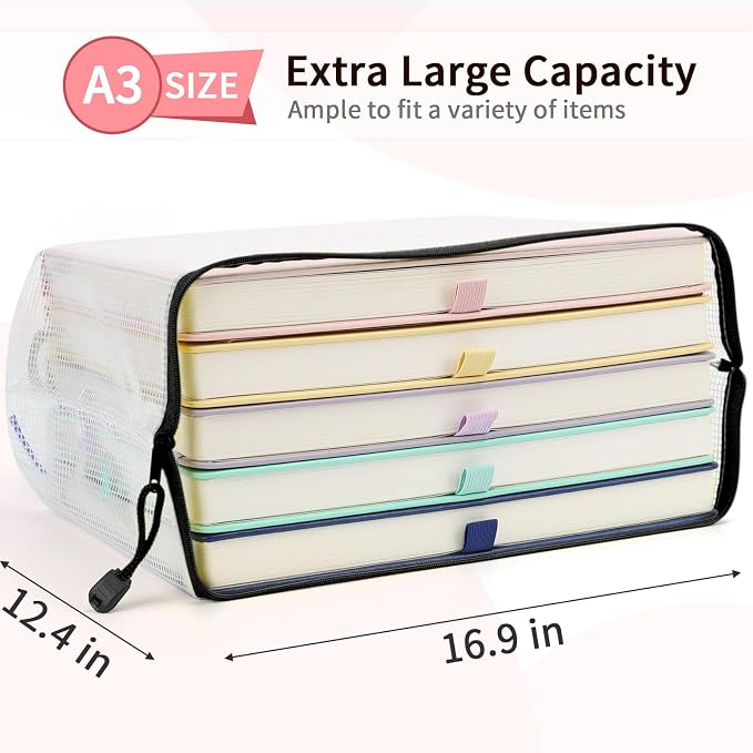 Umriox Extra Large Waterproof Zipper Pouches