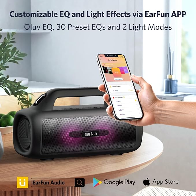EarFun UBOOM X Portable Bluetooth Speaker, 80W Stereo