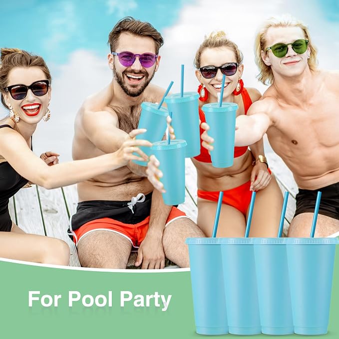 Amyhill 12 Pcs Reusable Plastic Cup