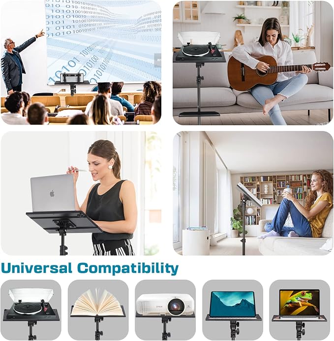 Lusweimi Projector Tripod Stand, 50” Laptop Stand