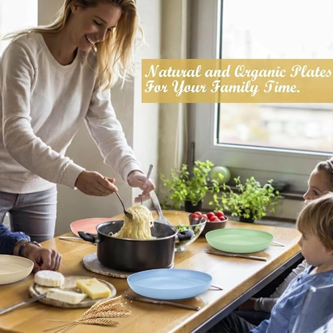 Wheat Straw Plates Sets for 8