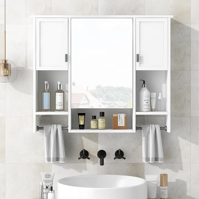 Bathroom Medicine Cabinet, Wall Mounted Bathroom Storage Cabinet