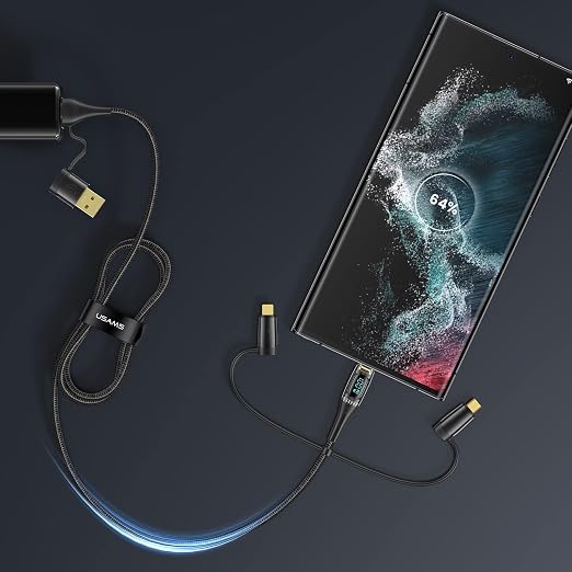 USB C to Multi Charging Cable, USAMS 100W 6.6FT 5A Type C to Type C Fast