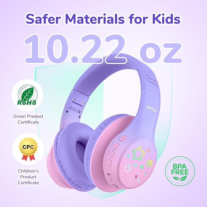 EarFun K4 Kids Bluetooth Headphones, Wireless Headphones