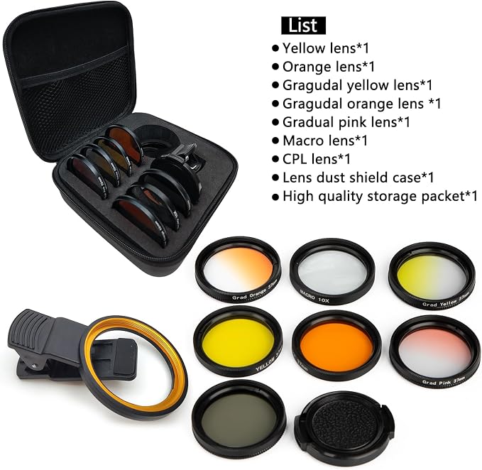 Reef Coral Lens Phone Kits for Phone 7 Lenses Kit 1 Dust Shield Case 2 Lens