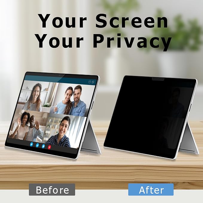 Adeway Magnetic Privacy Screen for Surface Pro 12 inch, Anti-Glare, 30° Side