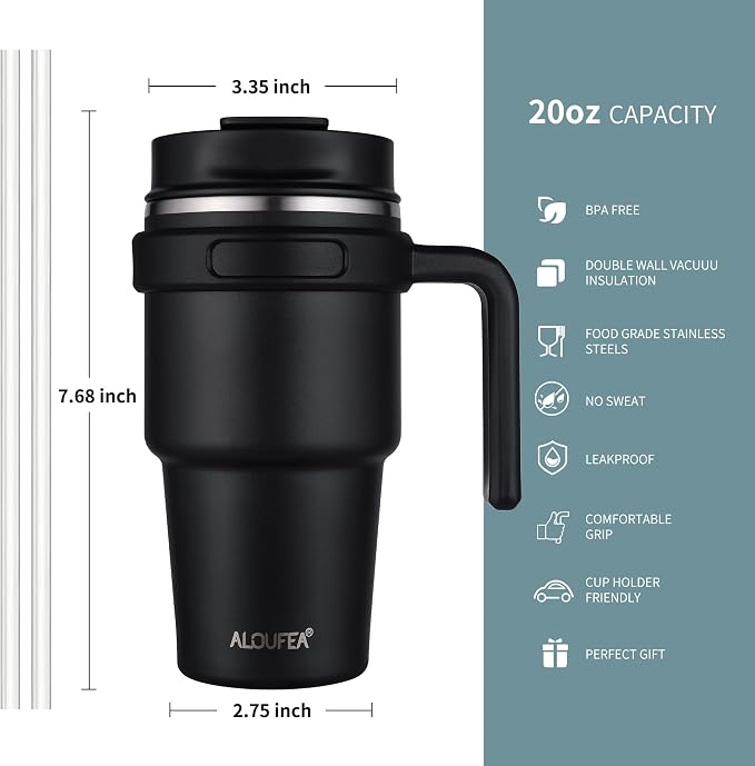 20 oz Insulated Travel Coffee Mug Tumbler