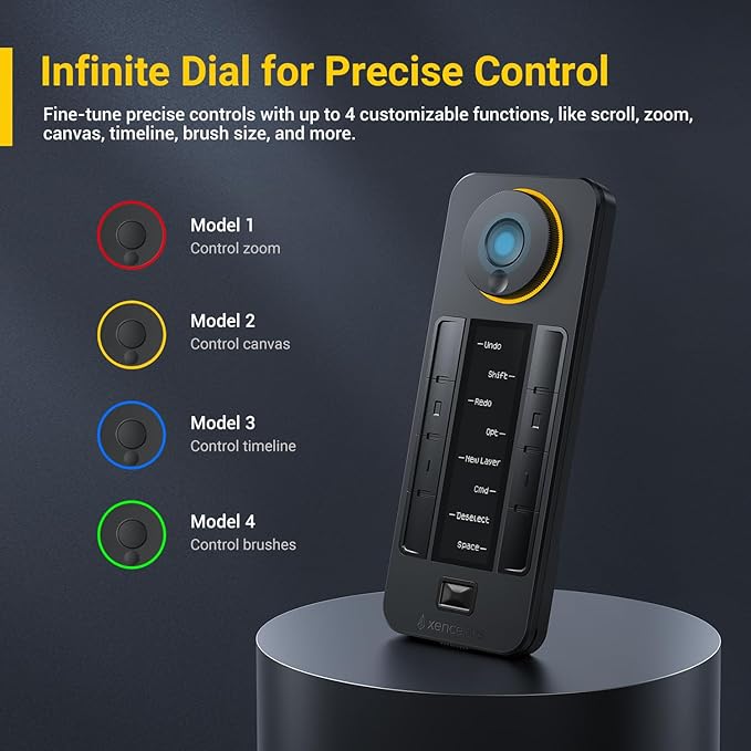 XENCELABS Quick Keys for PC, Drawing Tablet, Pen Display, OLED Display