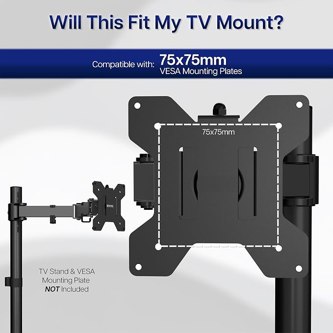 VIVO Height Adjustable VESA Adapter Stand
