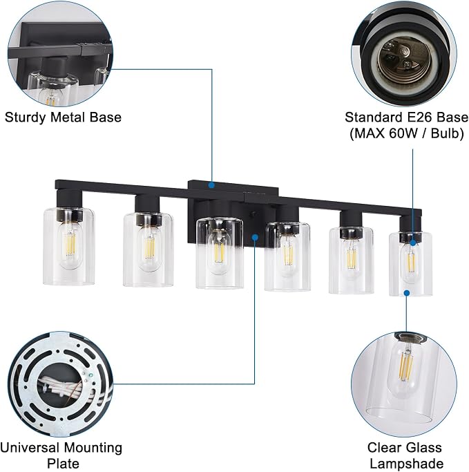 Black Bathroom Light Fixtures
