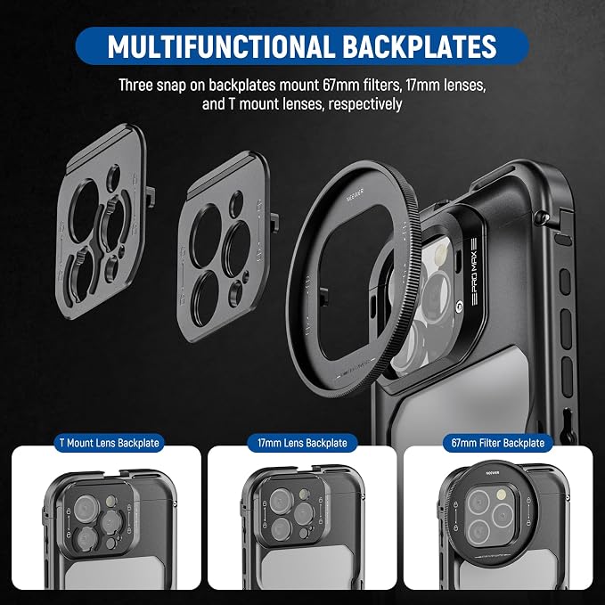 NEEWER 16 Pro Max Cage, Quick Release Video Rig Phone Stabilizer Compatible