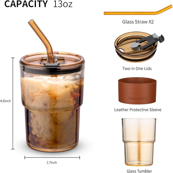 BLUEPOLAR 13oz/400ml Tumbler Water Glass, Cups