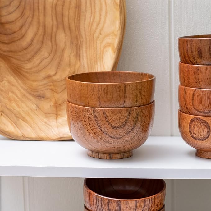 Handmade Wood Bowl, for Rice, Decoration