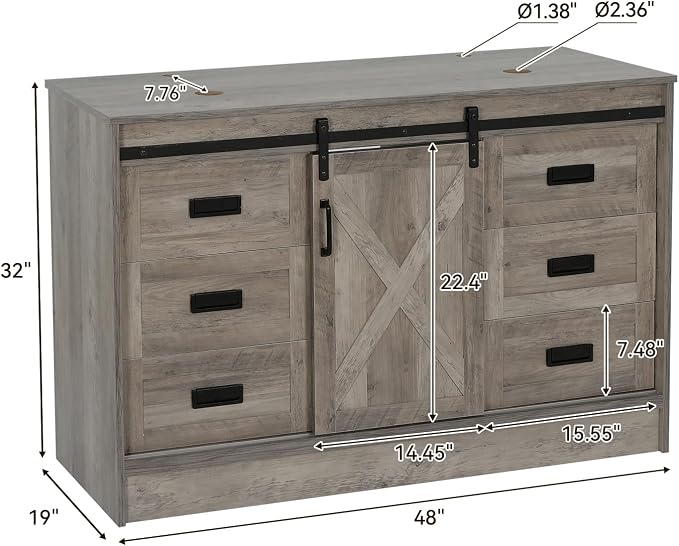 48" Barn Door Bathroom Vanity