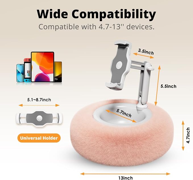 Tablet Pillow Stand for Reading, Adjustable Tablet Pillow Stand for Lap
