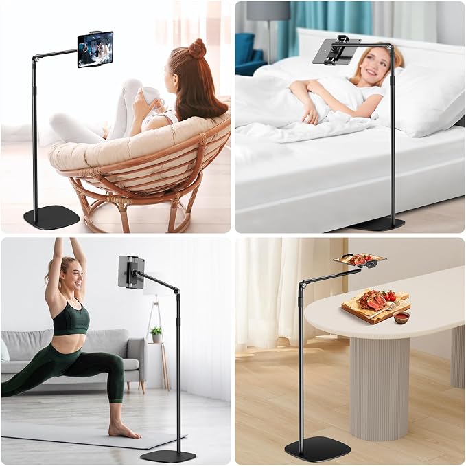 elitehood iPad Stand Floor, Height Adjustable Tablet Floor Stand