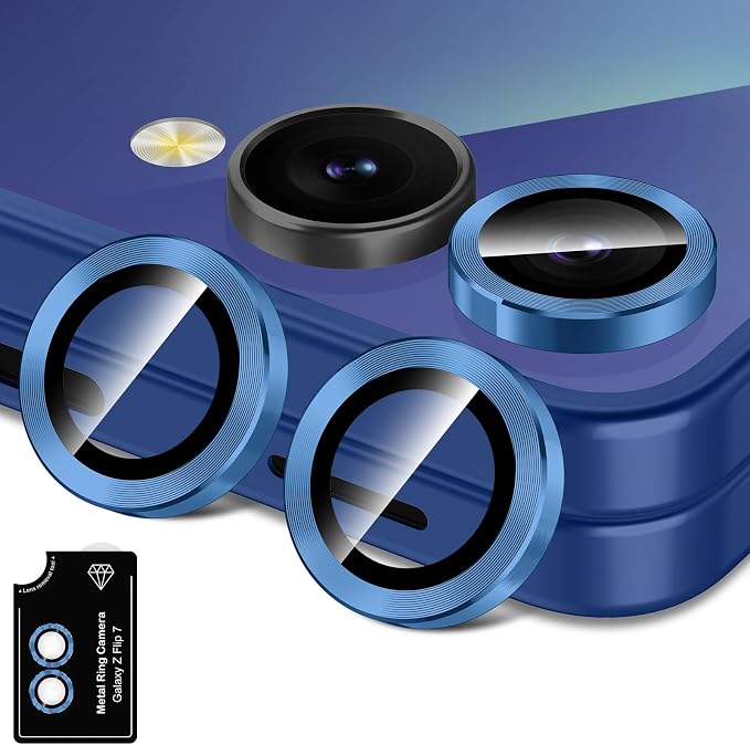 for Samsung Galaxy Z Flip 7 Camera Lens Protector, Individual Metal Ring