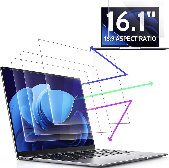 3 Pcs 16.1"/16" Anti Blue Light Screen Protector Compatible