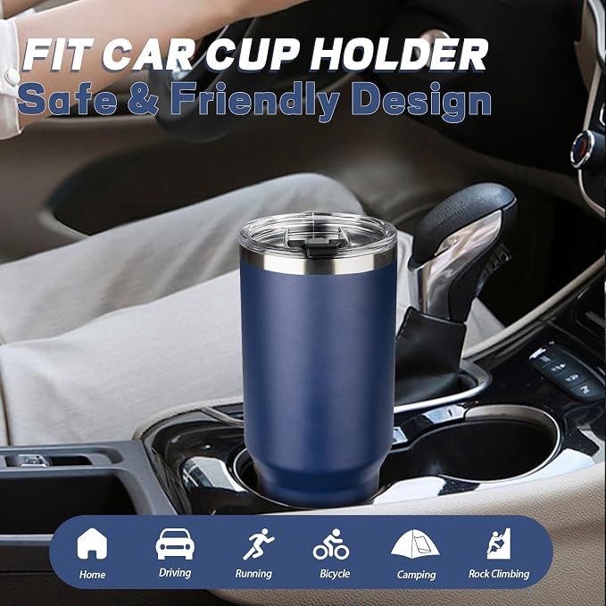 40 oz Tumbler with Lids and Straws, Stainless Steel Insulated Coffee Tumbler
