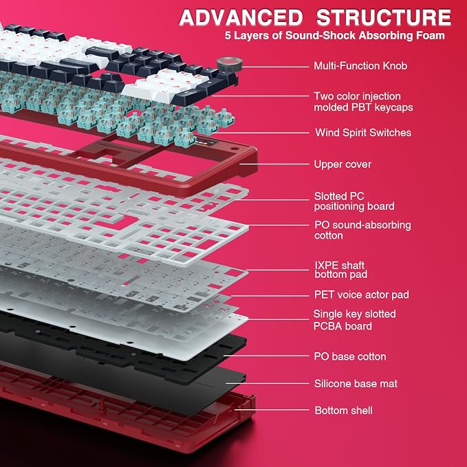 AULA F108 PRO - Wireless Mechanical Keyboard