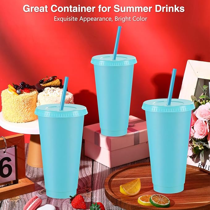 Amyhill 12 Pcs Reusable Plastic Cup