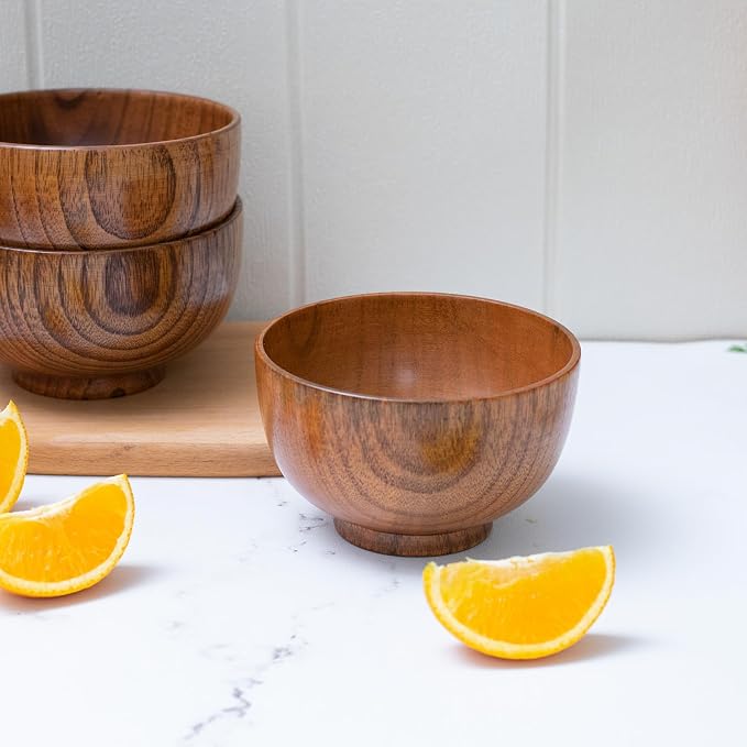 Handmade Wood Bowl, for Rice, Decoration
